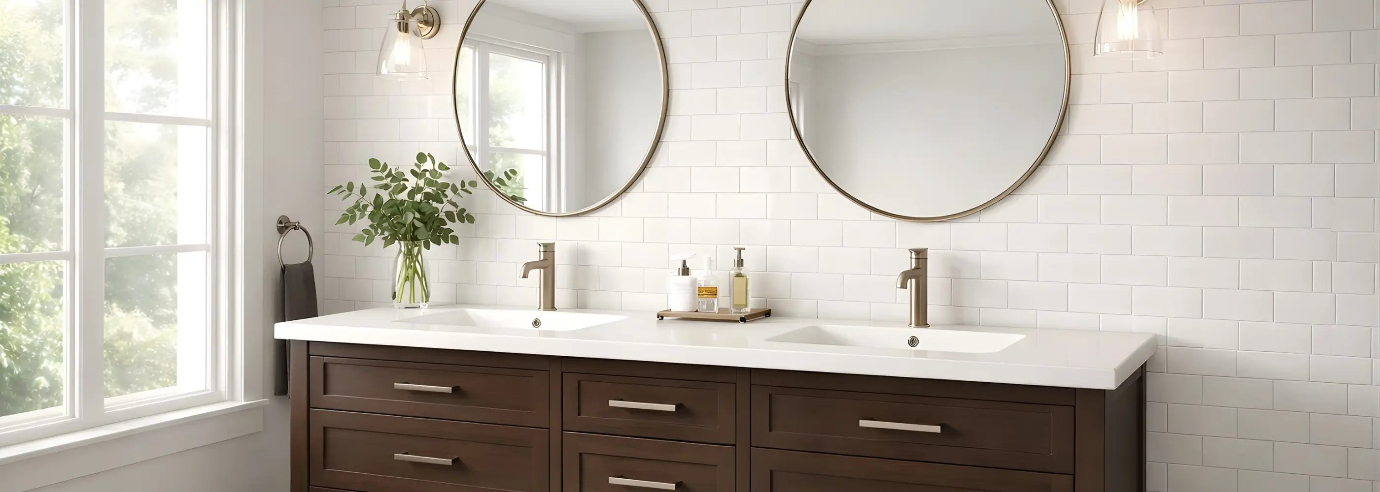 Traditional White Ceramic Bathroom Sink Tops