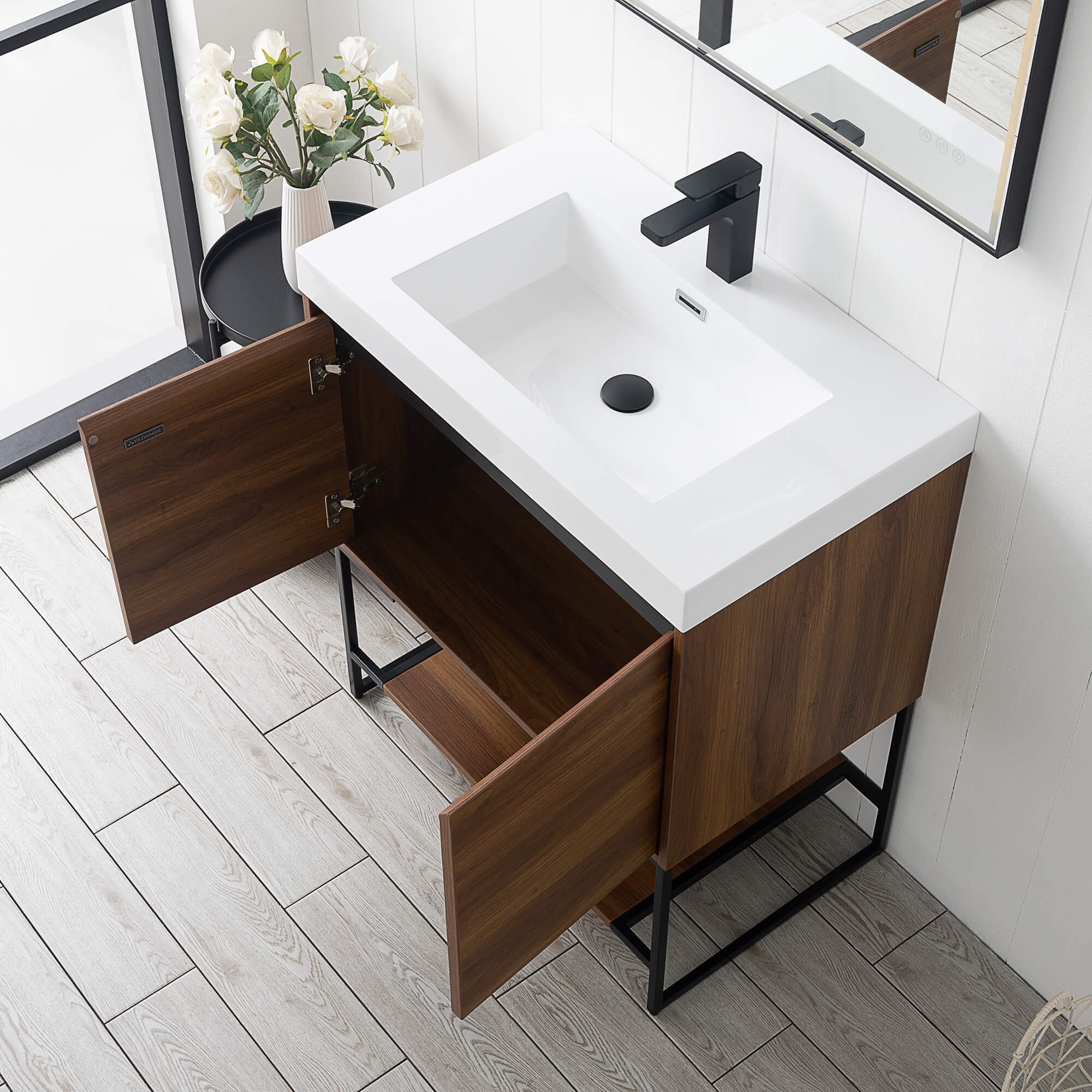 Porto 30" Vanity with Acrylic Sink
