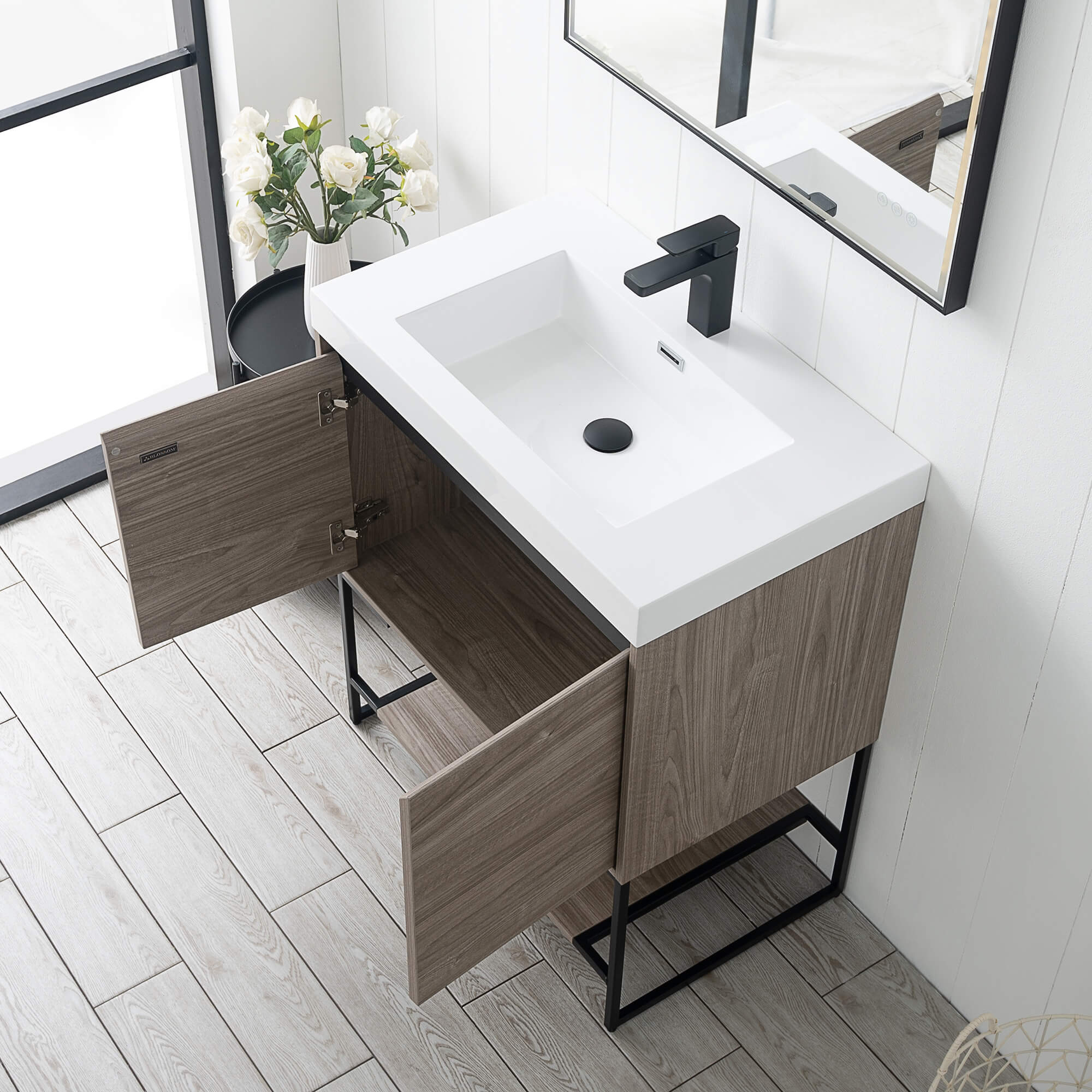 Porto 30" Vanity with Acrylic Sink
