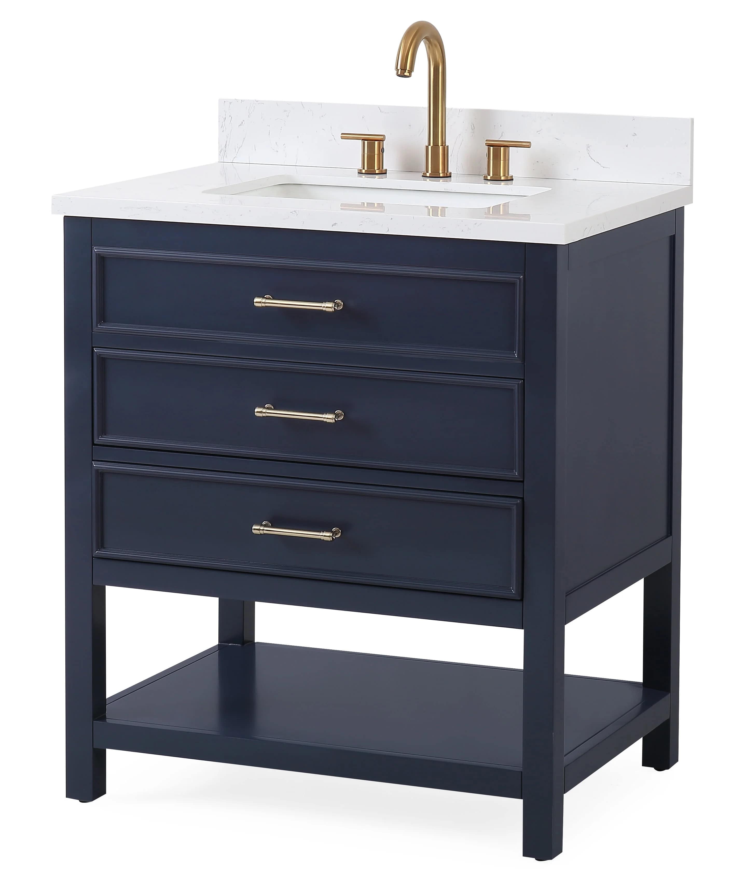 Felton 30" Vanity with White Quartz Top
