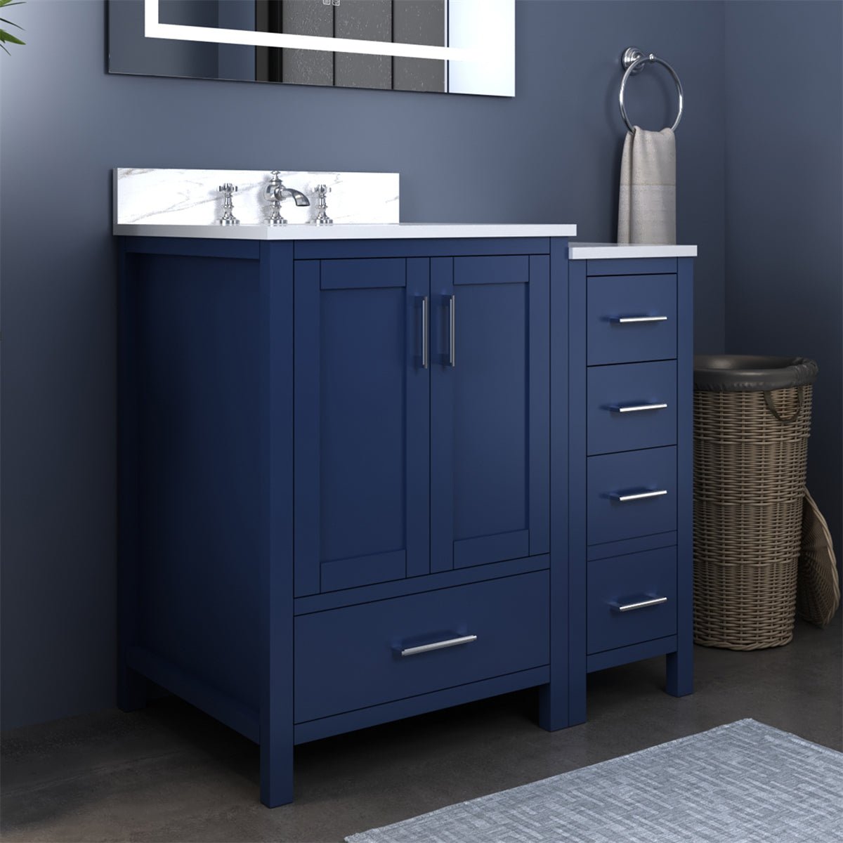 36'' solid oak with Engineered Stone Vanity Top Bathroom Vanity Vanity Plus