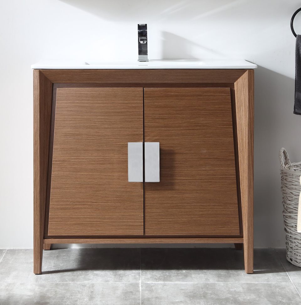 36" Larvotto Vanity with Ceramic Top - Modern Bathroom Vanity
