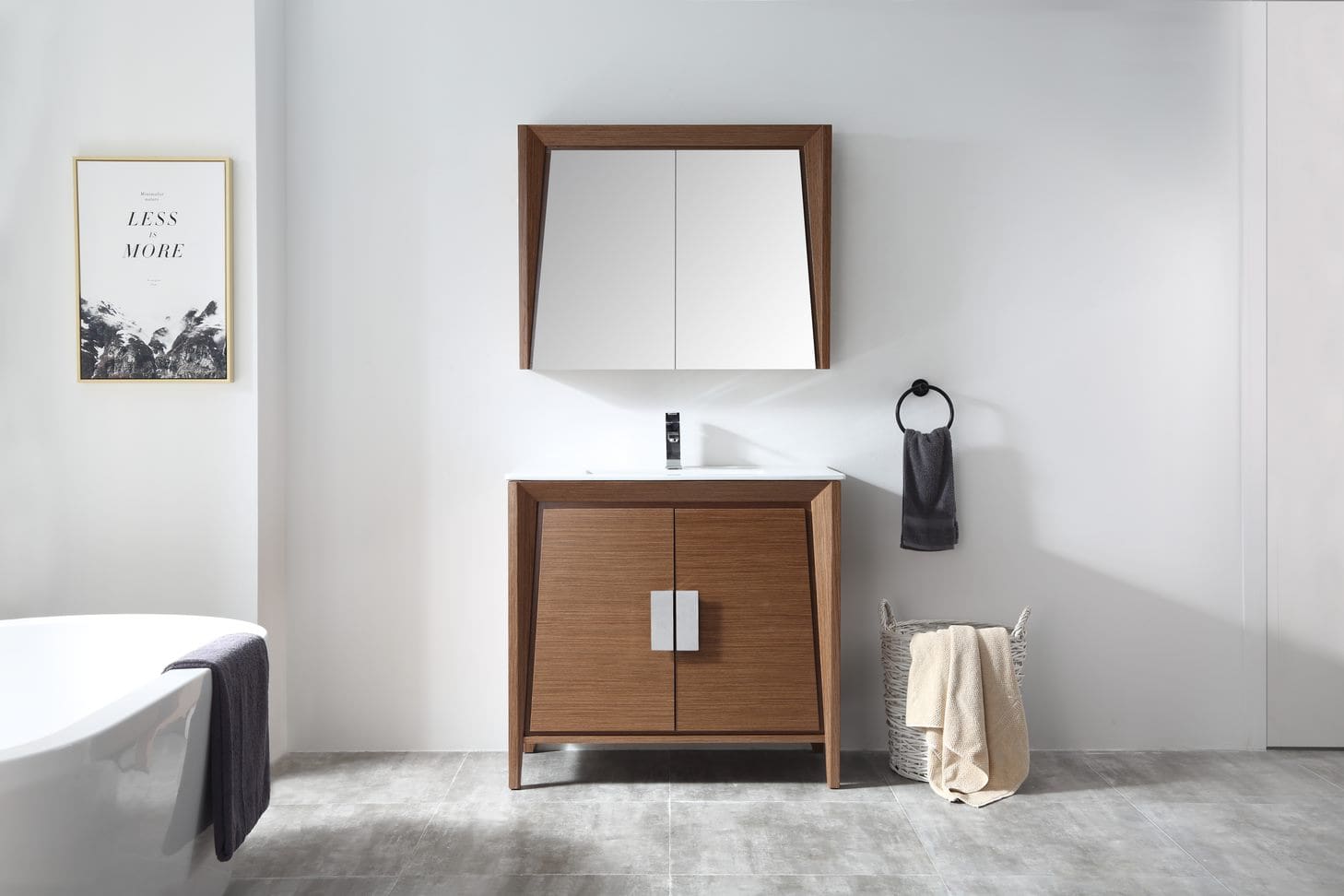 36" Larvotto Vanity with Ceramic Top - Modern Bathroom Vanity