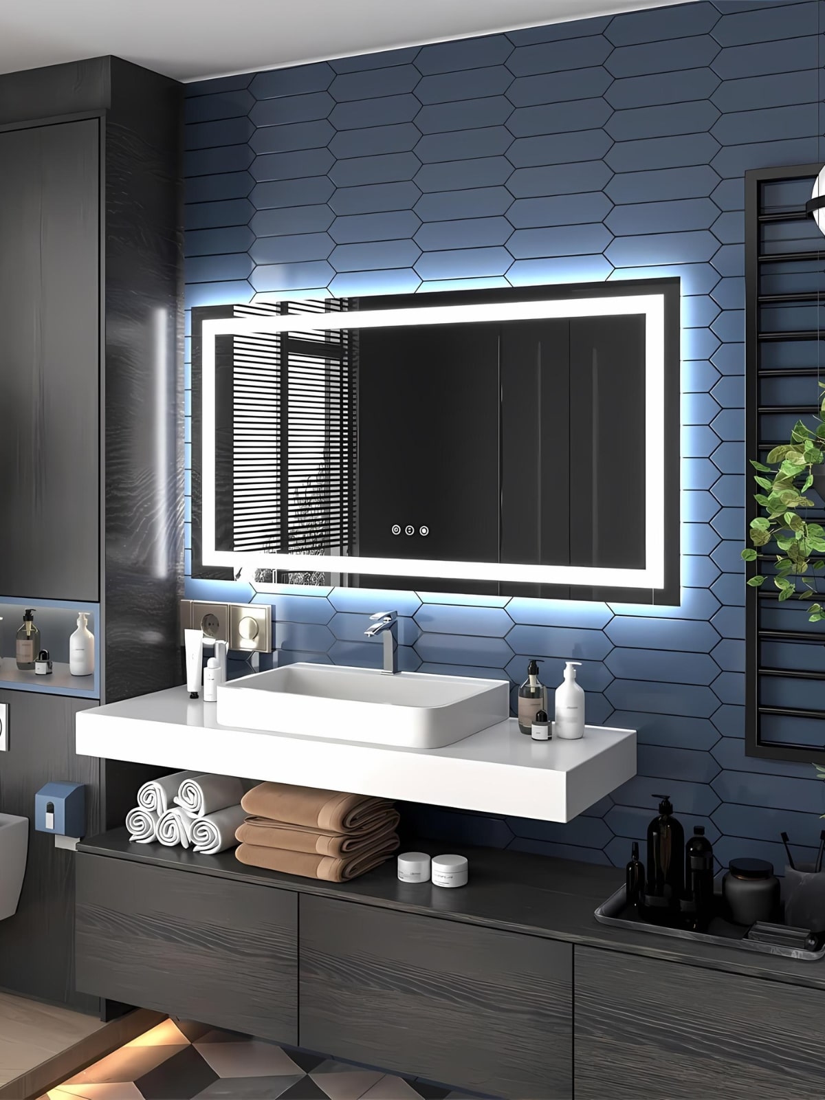 All LED mirrors with defoggers are available and ready for installation.