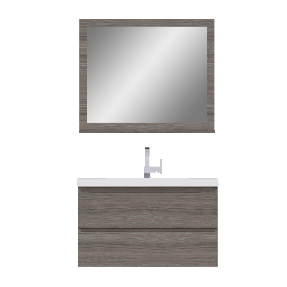 Paterno 36" Wall Mounted Bathroom Vanity with Acrylic Top - Modern Bathroom Vanity