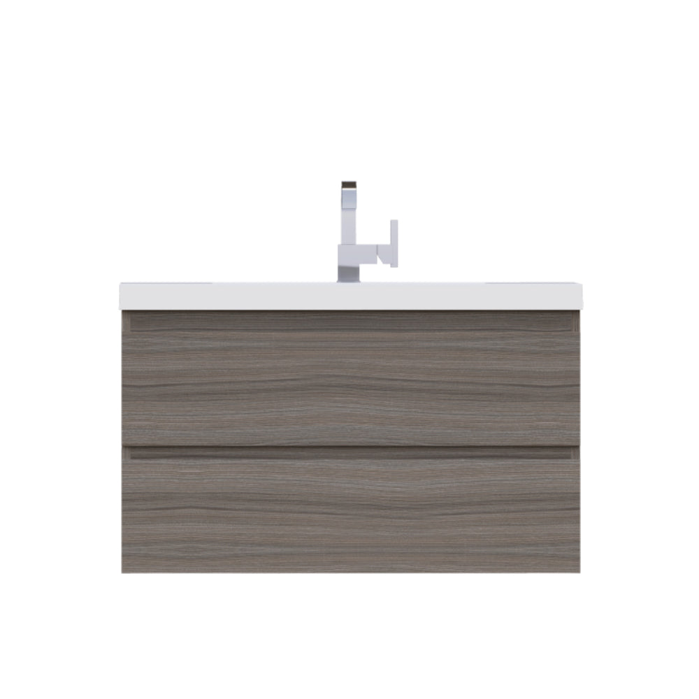 Paterno 36" Wall Mounted Bathroom Vanity with Acrylic Top - Modern Bathroom Vanity