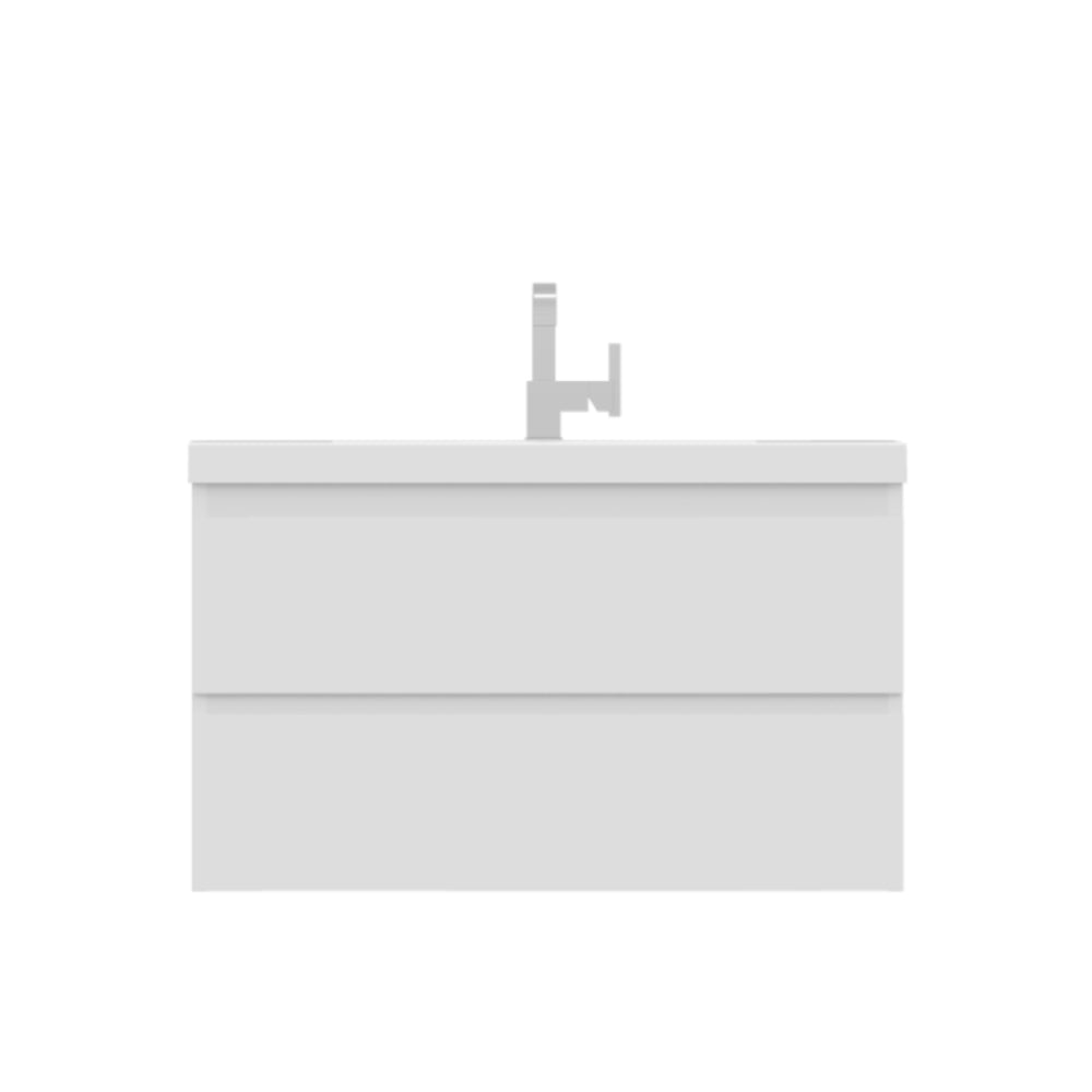 Paterno 36" Wall Mounted Bathroom Vanity with Acrylic Top - Modern Bathroom Vanity