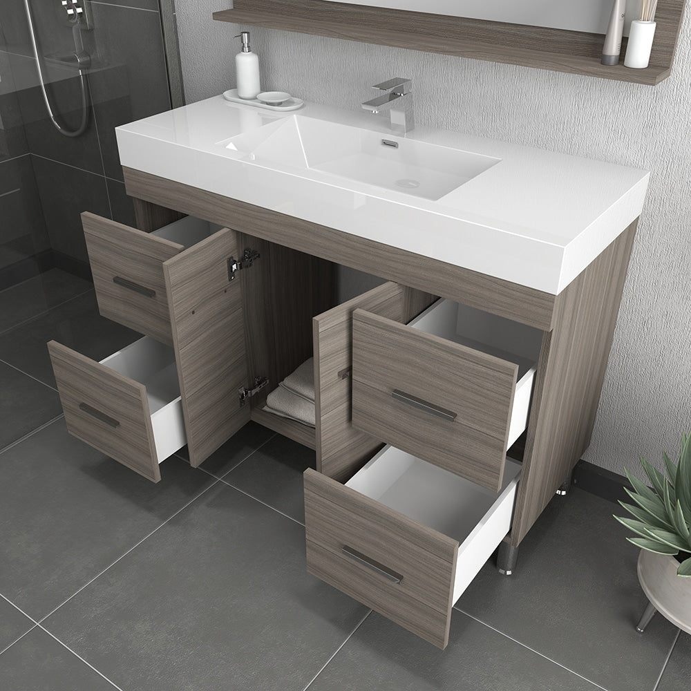 Ripley 48" Modern Bathroom Vanity with Single Acrylic Top