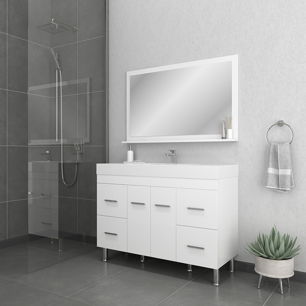 Ripley 48" Modern Bathroom Vanity with Single Acrylic Top