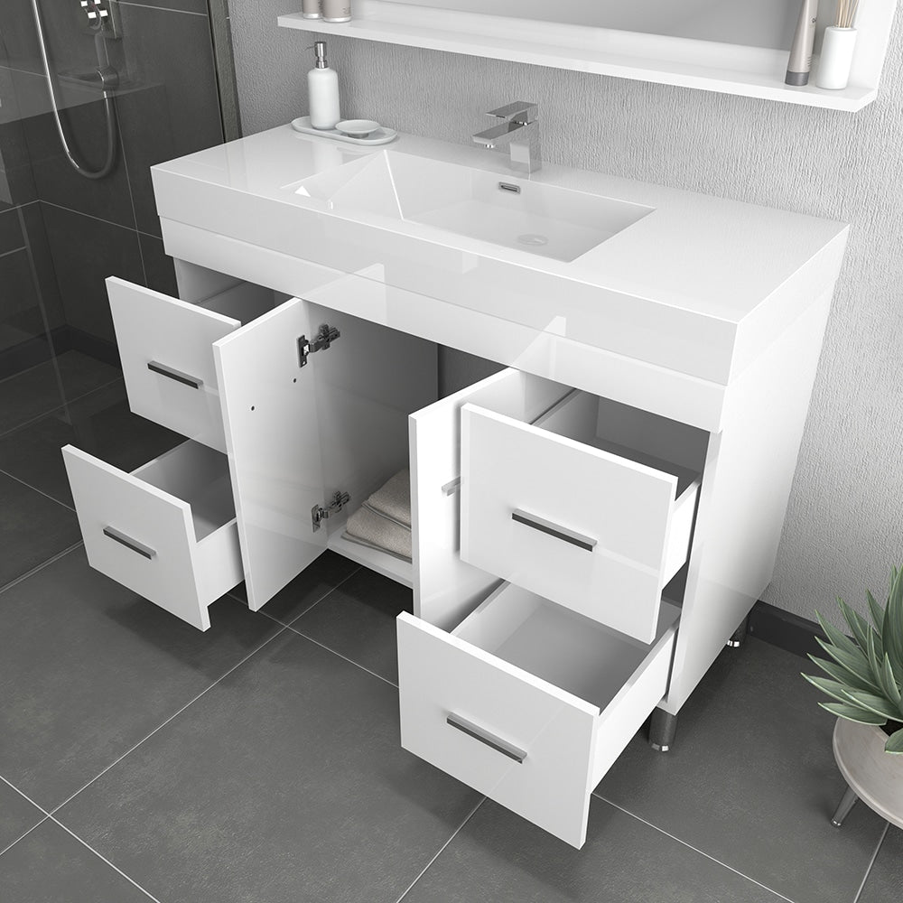 Ripley 48" Modern Vanity with Single Acrylic Top