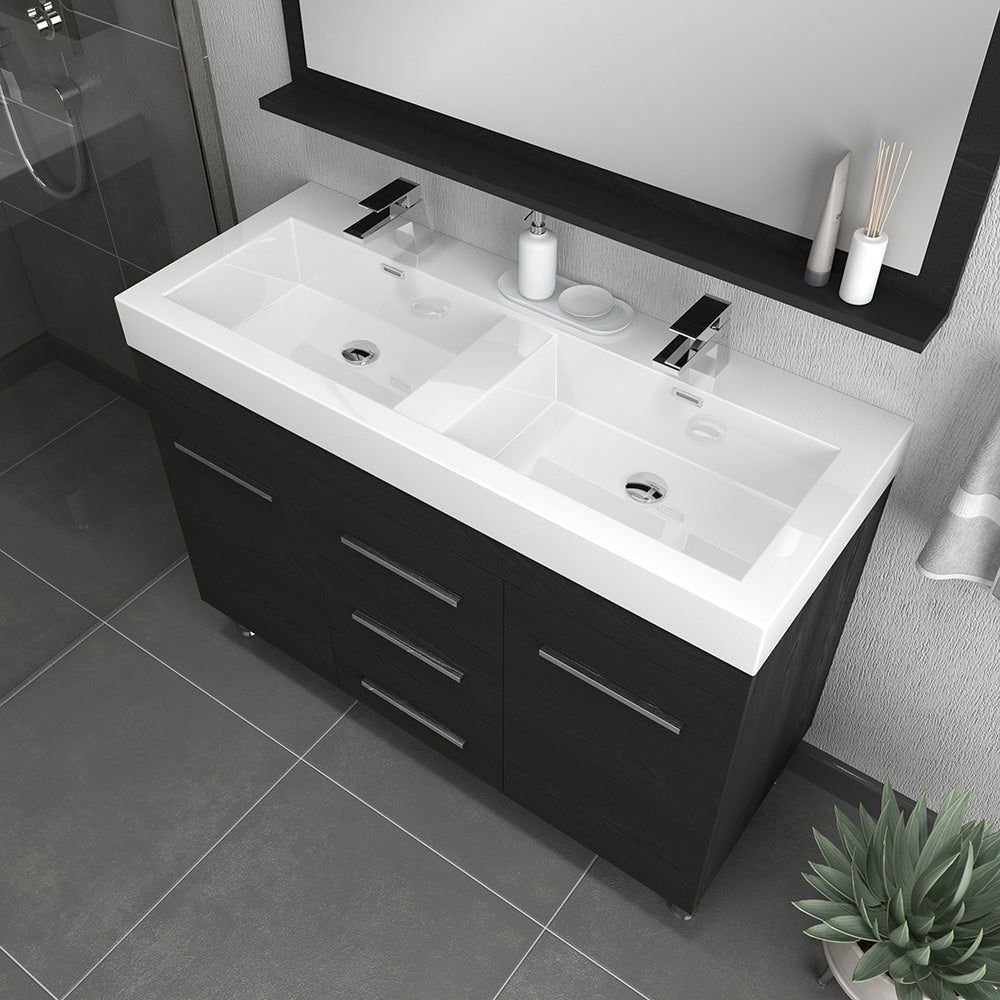 Ripley 48" Modern Bathroom Vanity with Double Acrylic Top