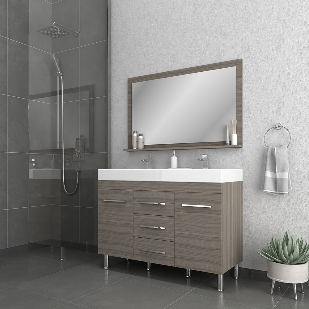 Ripley 48" Modern Bathroom Vanity with Double Acrylic Top