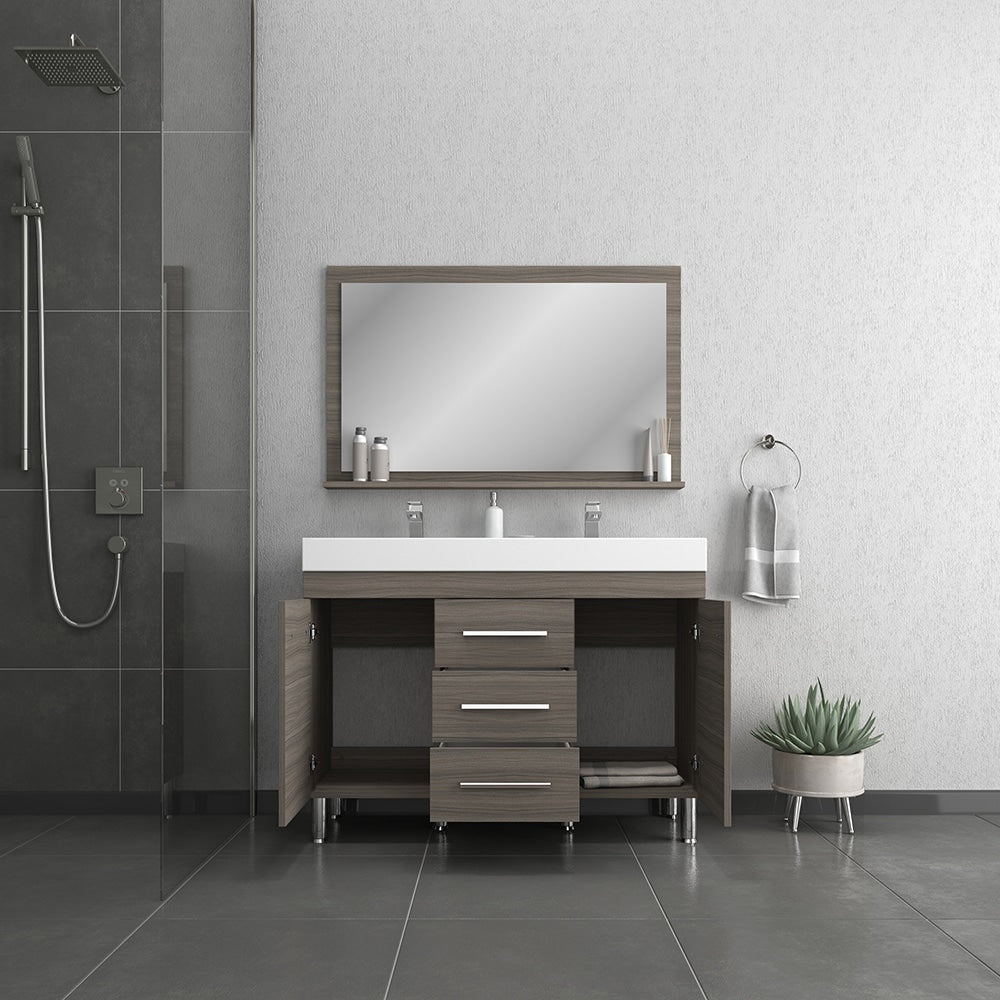 Ripley 48" Modern Bathroom Vanity with Double Acrylic Top