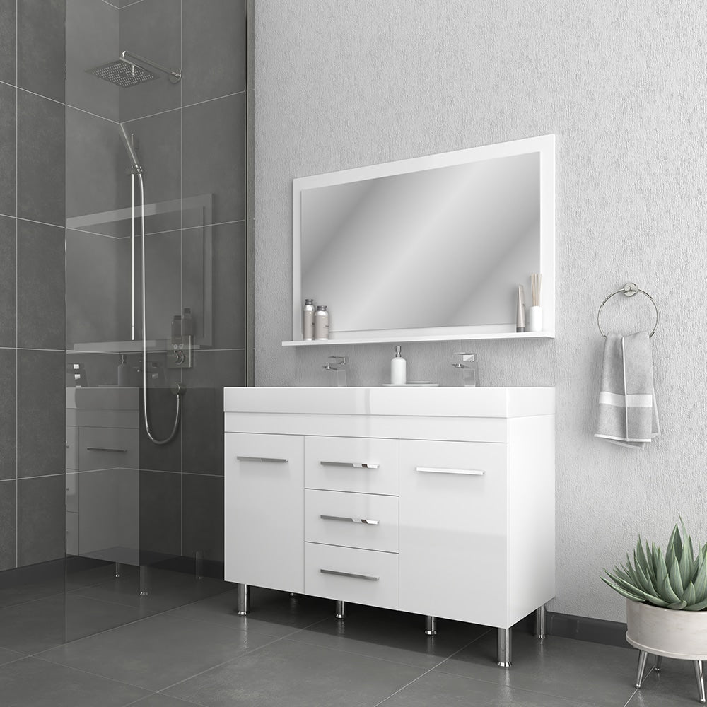 Ripley 48" Modern Bathroom Vanity with Double Acrylic Top