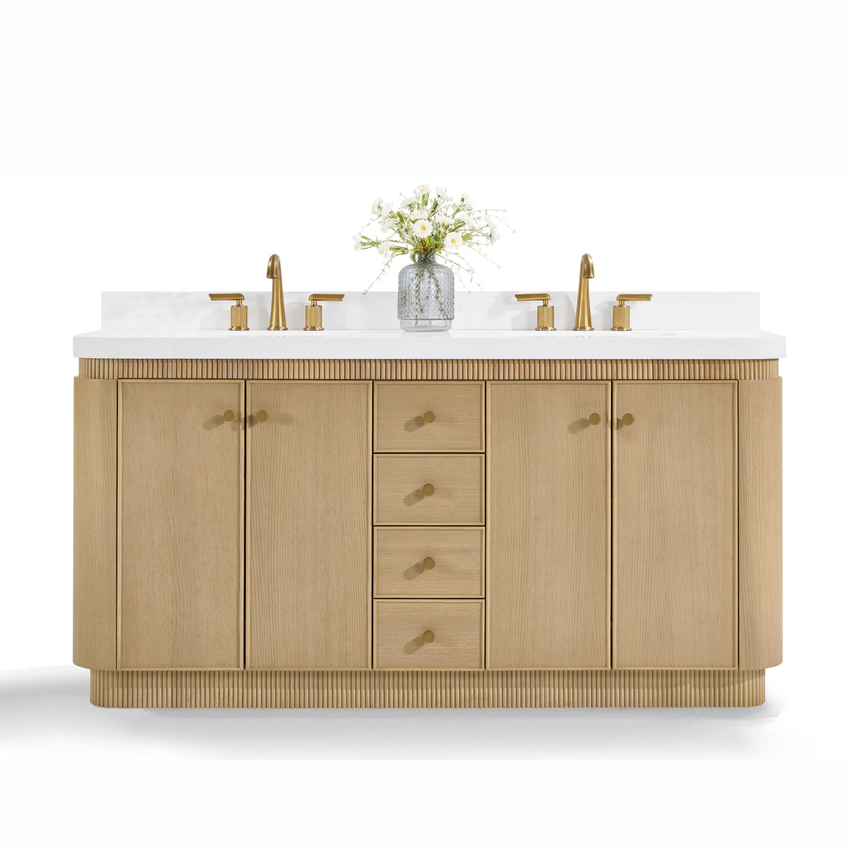 Aston 72-inch bathroom vanity in American Oak