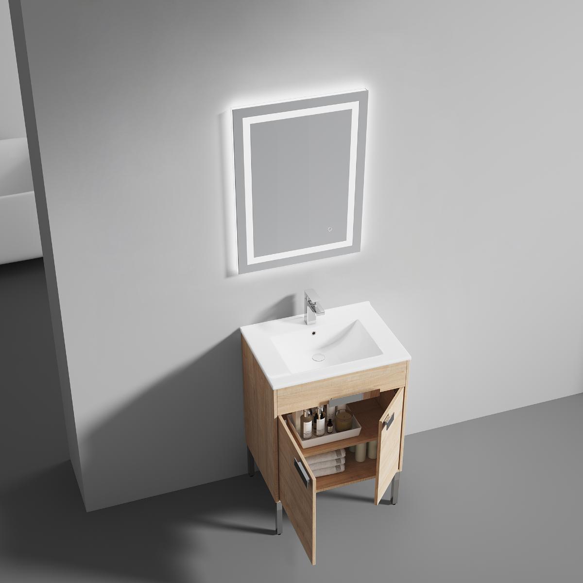 Bari 24″ Vanity With Ceramic Sink- Modern Bathroom Vanity