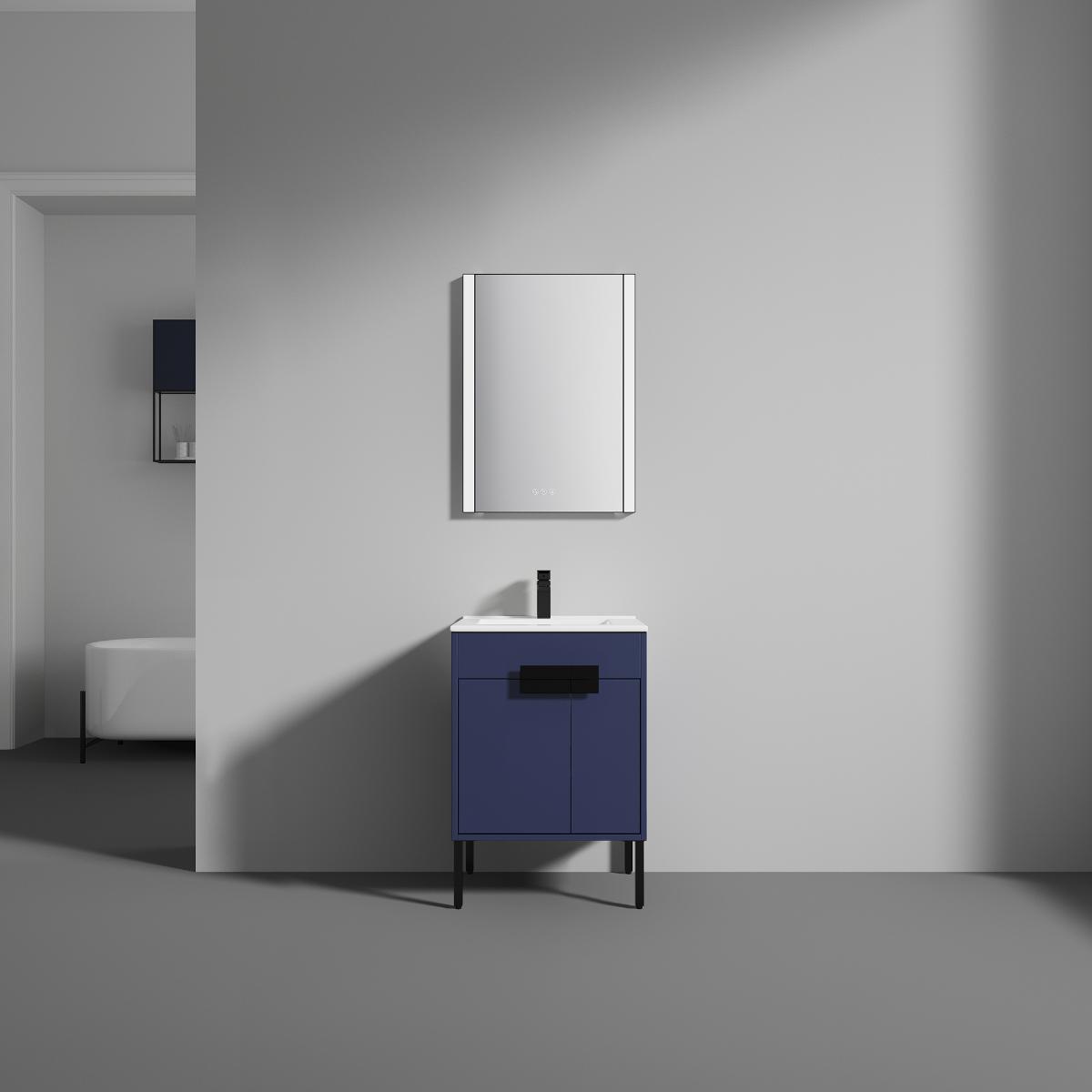 Bari 24″ Vanity With Ceramic Sink- Modern Bathroom Vanity