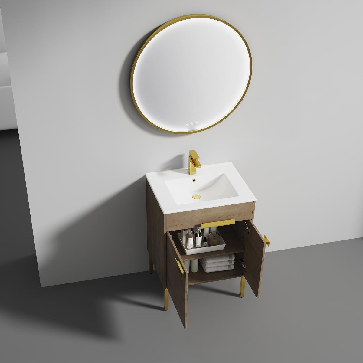 Bari 24″ Vanity With Ceramic Sink- Modern Bathroom Vanity