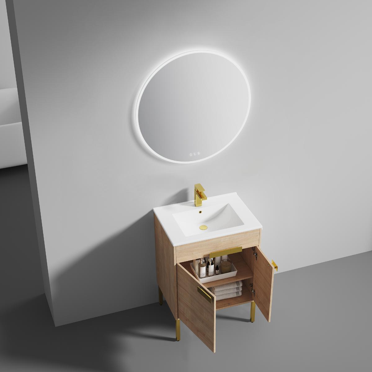 Bari 24″ Vanity With Ceramic Sink- Modern Bathroom Vanity