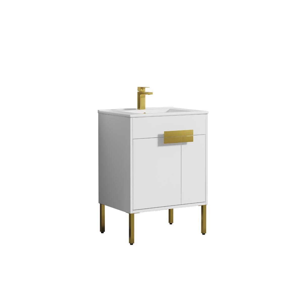 Bari 24″ Vanity With Ceramic Sink- Modern Bathroom Vanity