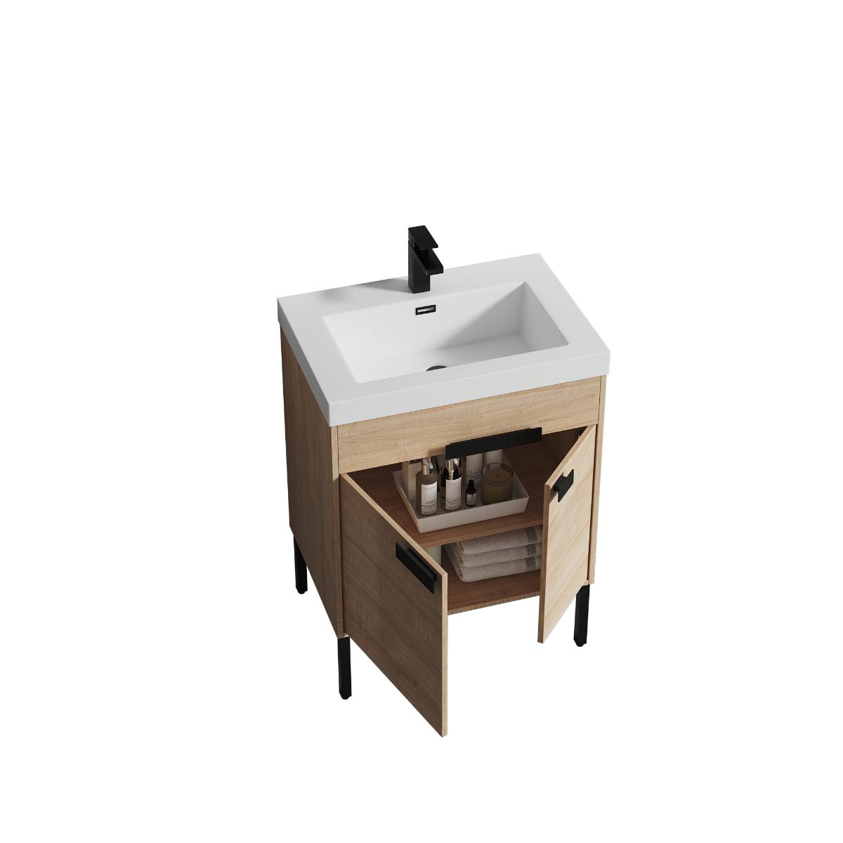Bari 24″ Vanity With Ceramic Sink- Modern Bathroom Vanity