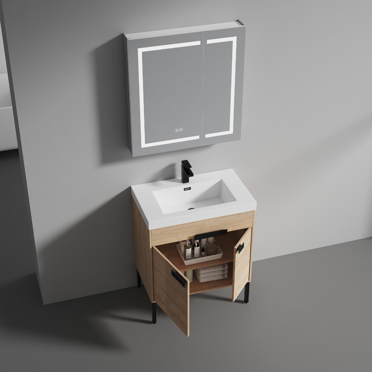 Bari 30″ Vanity with Ceramic Sink- Modern Bathroom Vanity