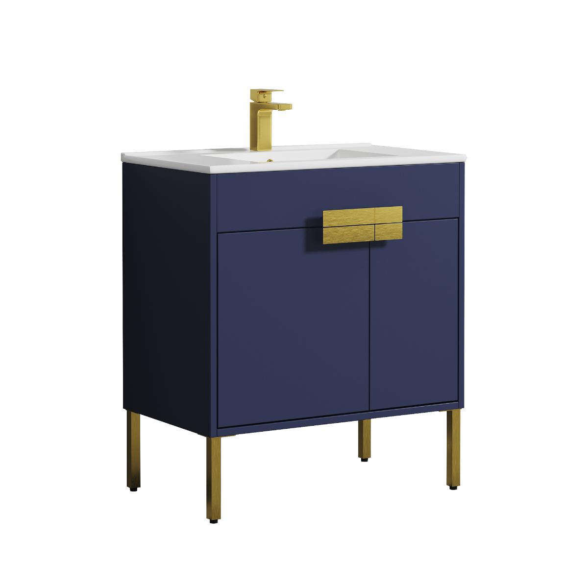 Bari 30″ Vanity with Ceramic Sink- Modern Bathroom Vanity