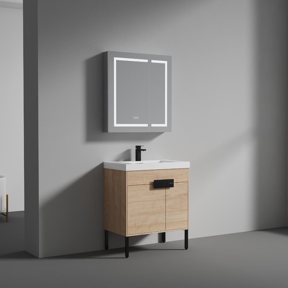 Bari 30″ Vanity with Ceramic Sink- Modern Bathroom Vanity