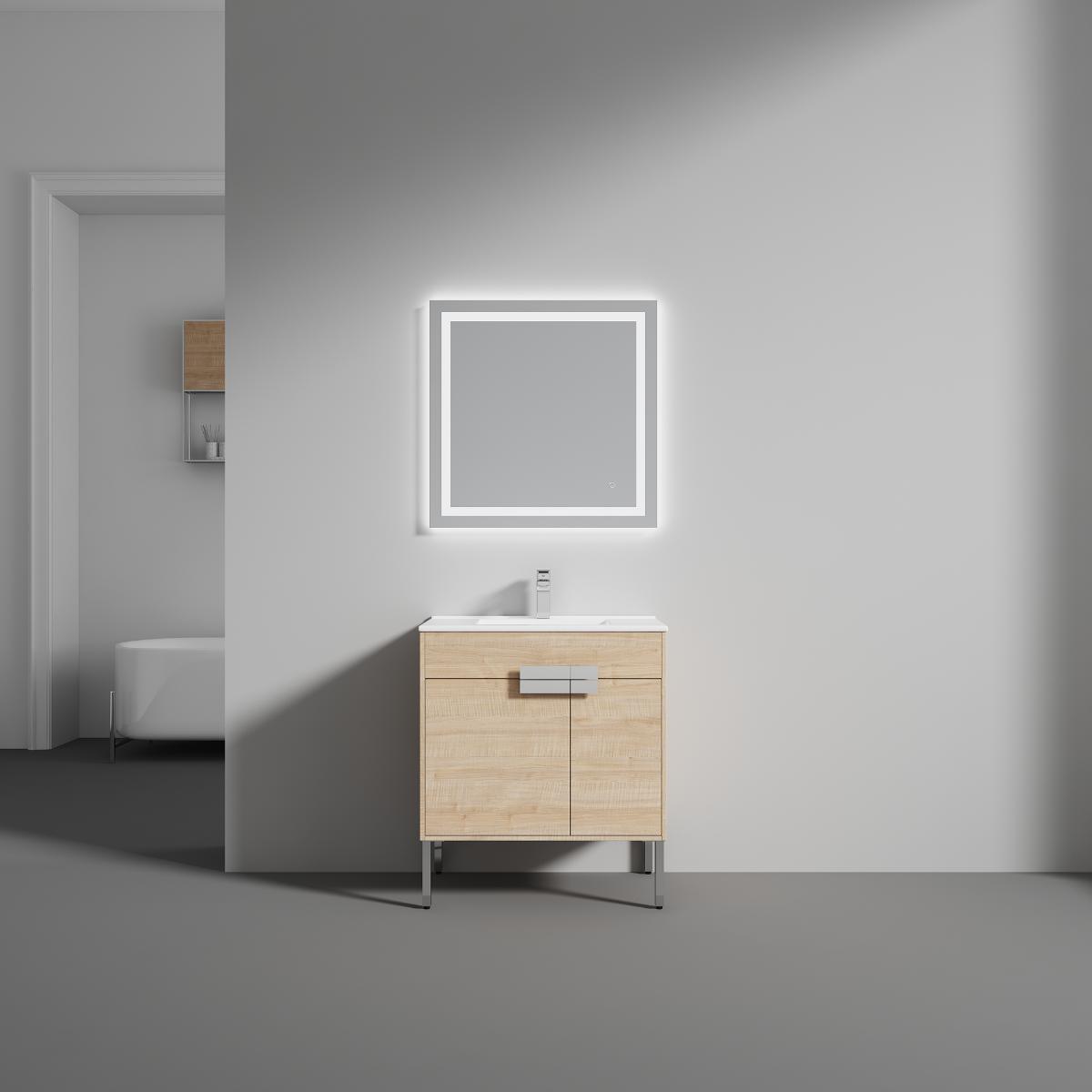 Bari 30″ Vanity with Ceramic Sink- Modern Bathroom Vanity