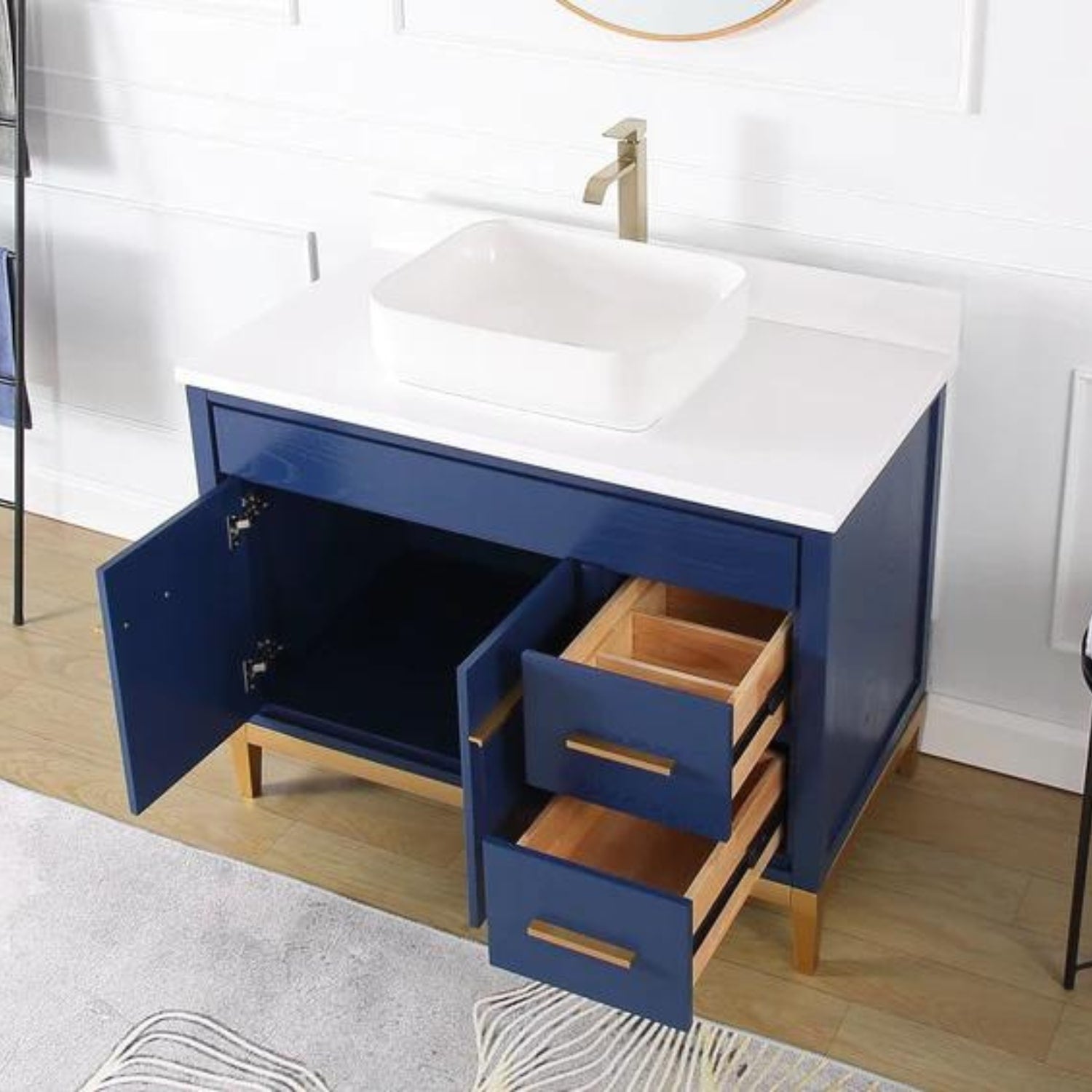 Beatrice 42" Bathroom Vanity with Vessel Sink - Contemporary Bathroom Vanity