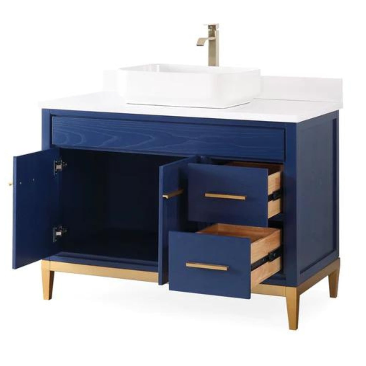 Beatrice 42" Bathroom Vanity with Vessel Sink - Contemporary Bathroom Vanity
