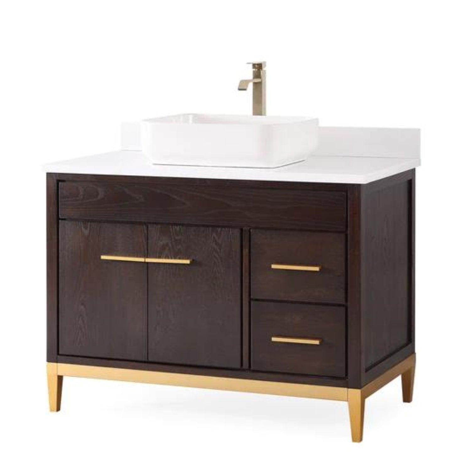 Beatrice 42" Bathroom Vanity with Vessel Sink - Contemporary Bathroom Vanity