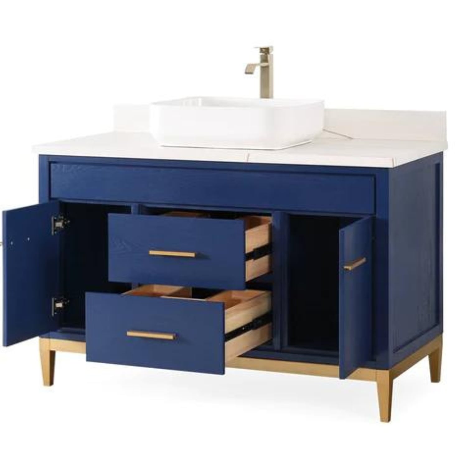 Beatrice 48" Bathroom Vanity with Vessel Sink - Contemporary Bathroom Vanity