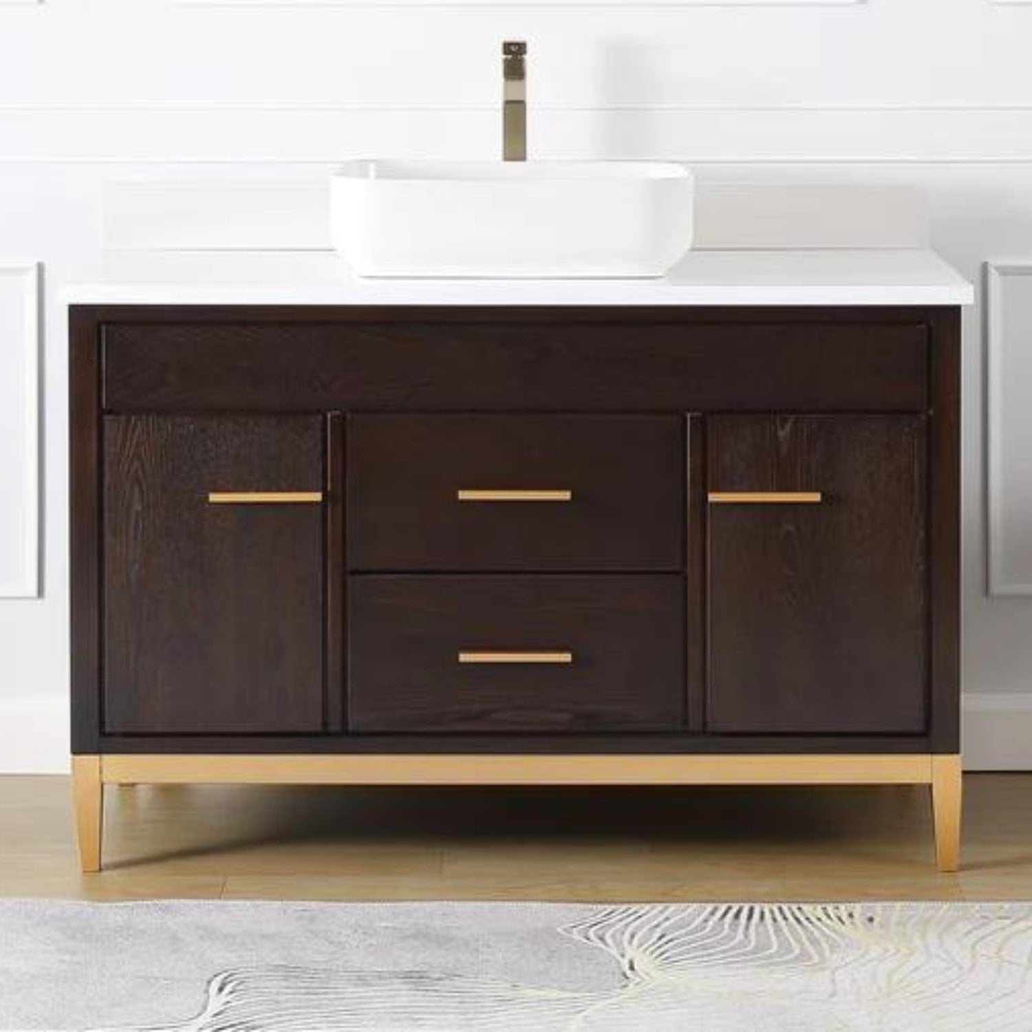 Beatrice 48" Espresso Bathroom Vanity with Sink - Contemporary Bathroom Vanity