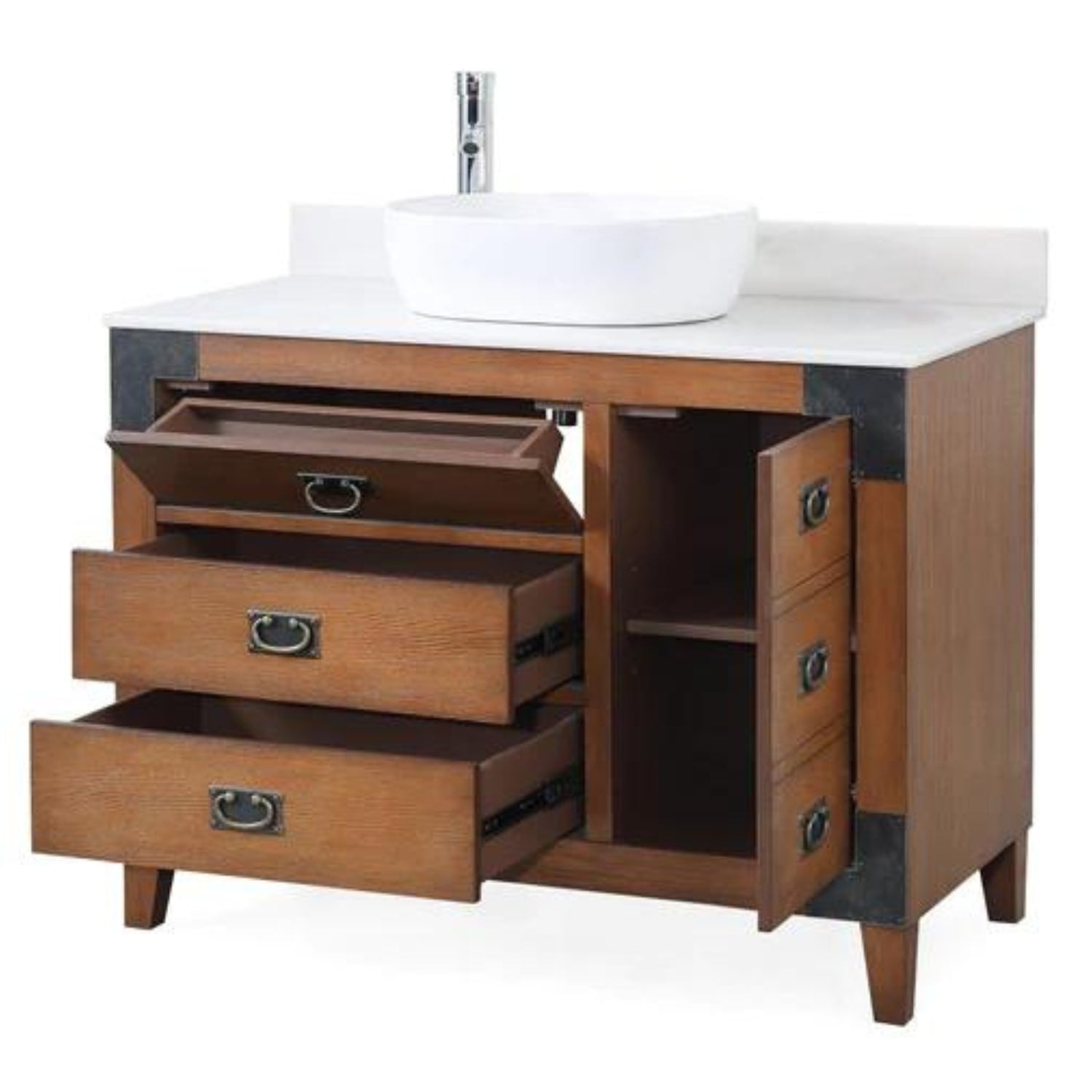 Benton 42" Traditional Bathroom Vanity with Vessel Sink