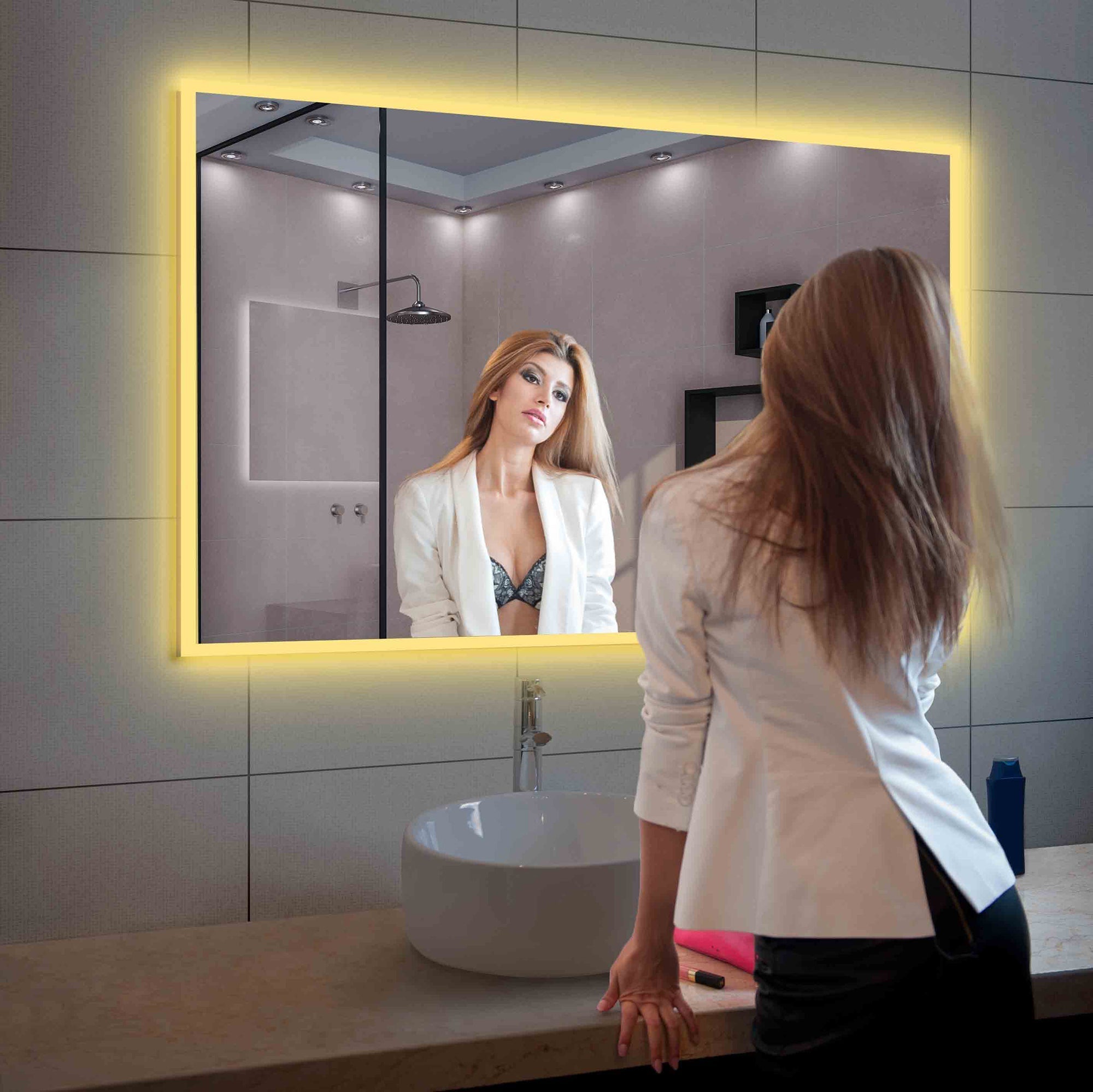 Beta 48″ x 36″ LED Mirror with Frosted Sides