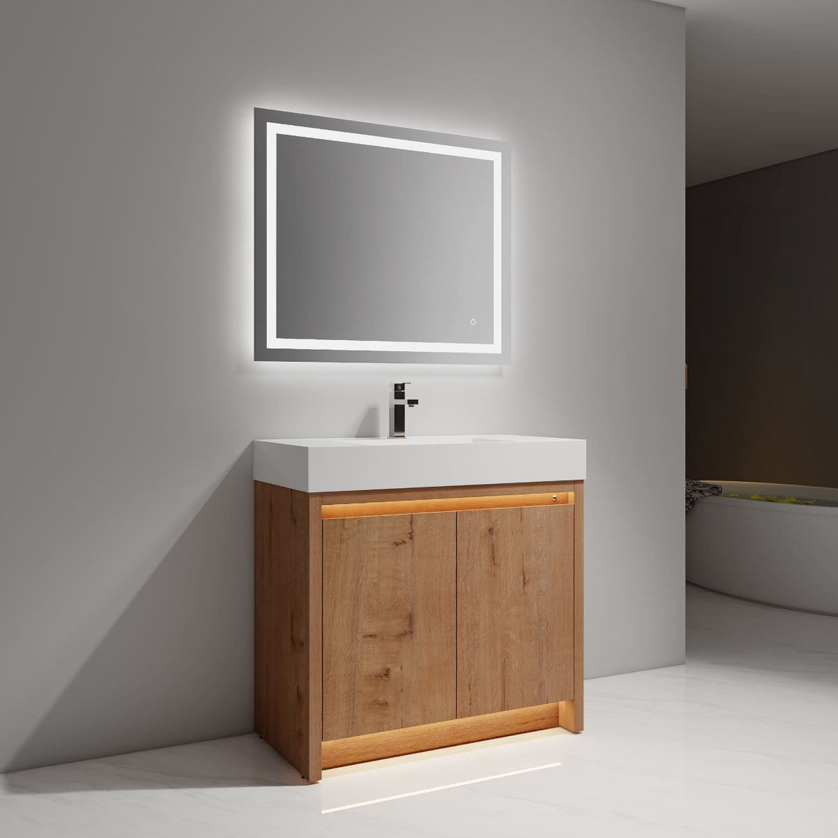 Capri 36″ Vanity Dual LED Illuminated Cabinets
