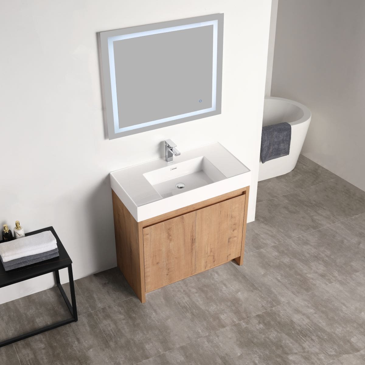 Capri 36″ Vanity Dual LED Illuminated Cabinets