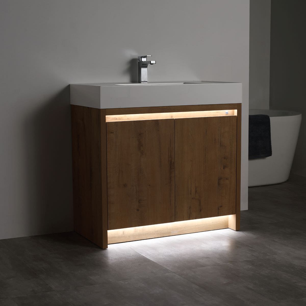 Capri 36″ Vanity Dual LED Illuminated Cabinets