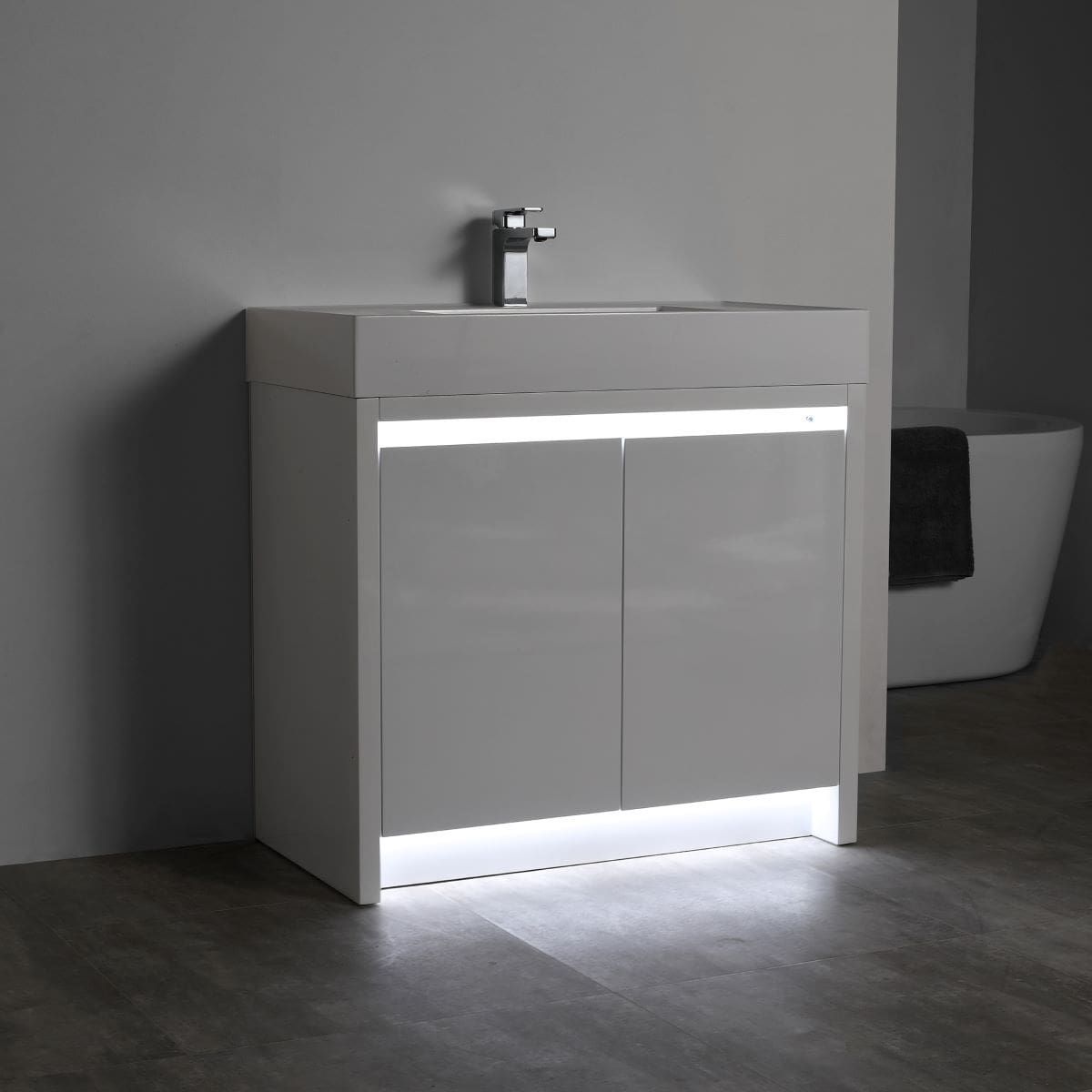 Capri 36″ Vanity Dual LED Illuminated Cabinets