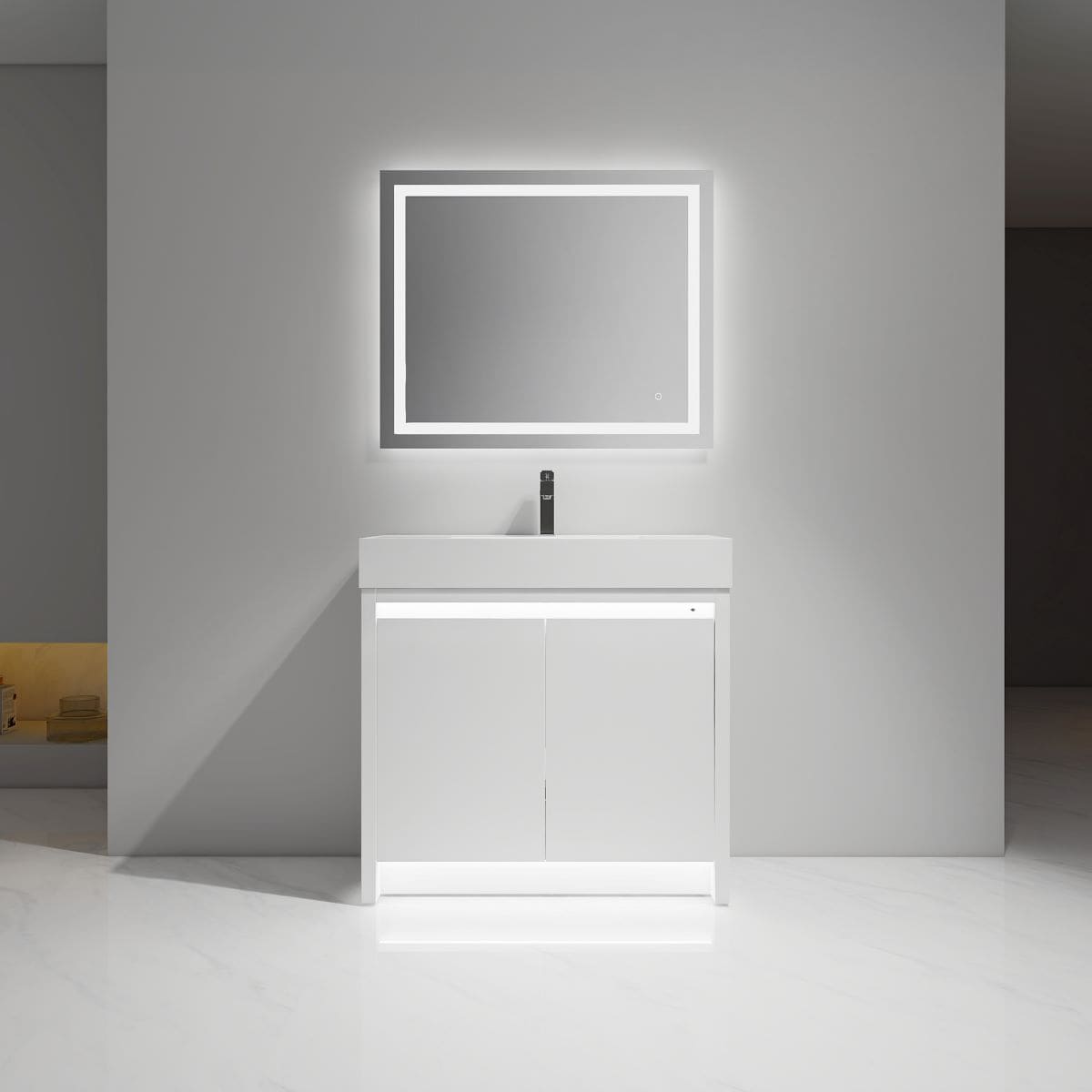 Capri 36″ Vanity Dual LED Illuminated Cabinets
