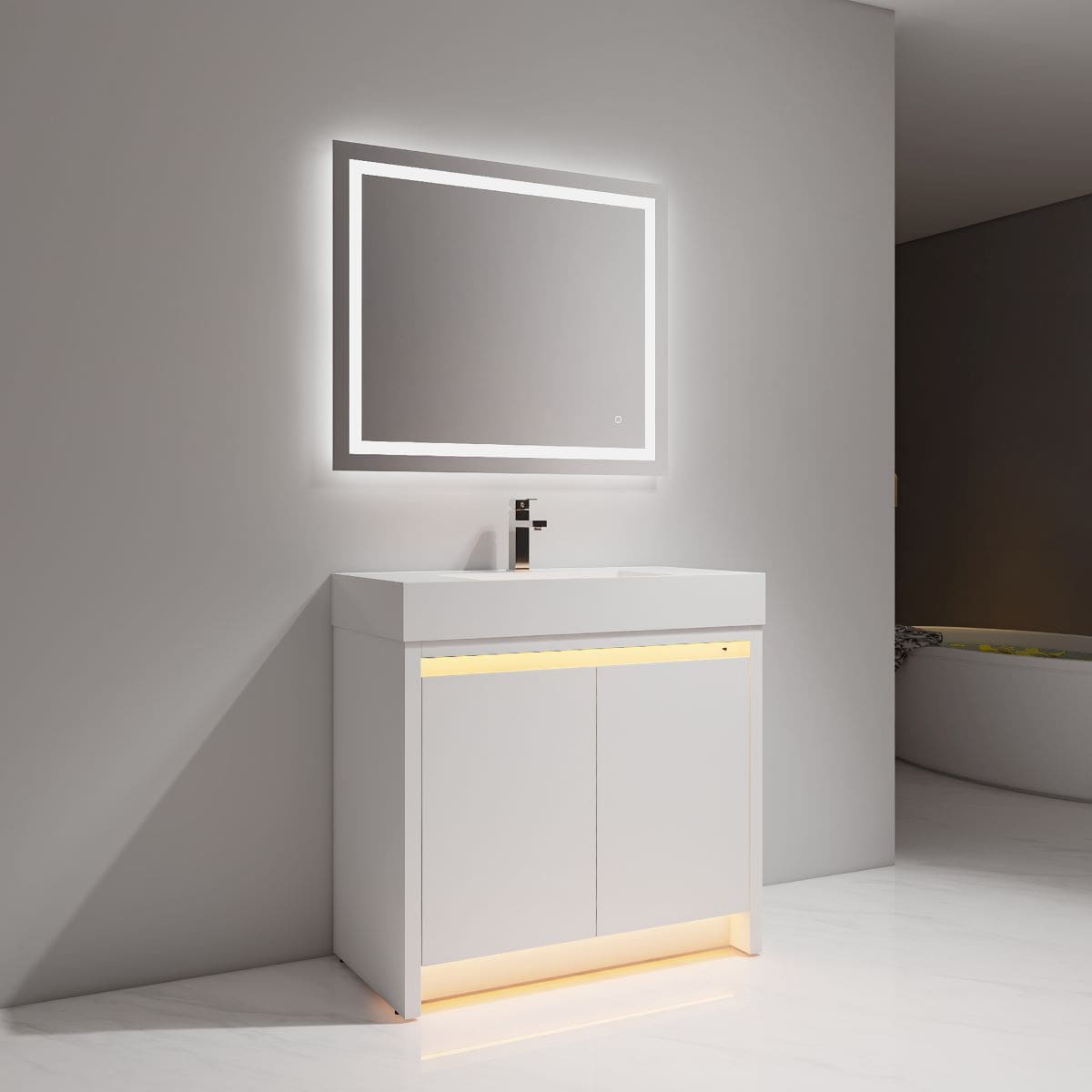 Capri 36″ Vanity Dual LED Illuminated Cabinets