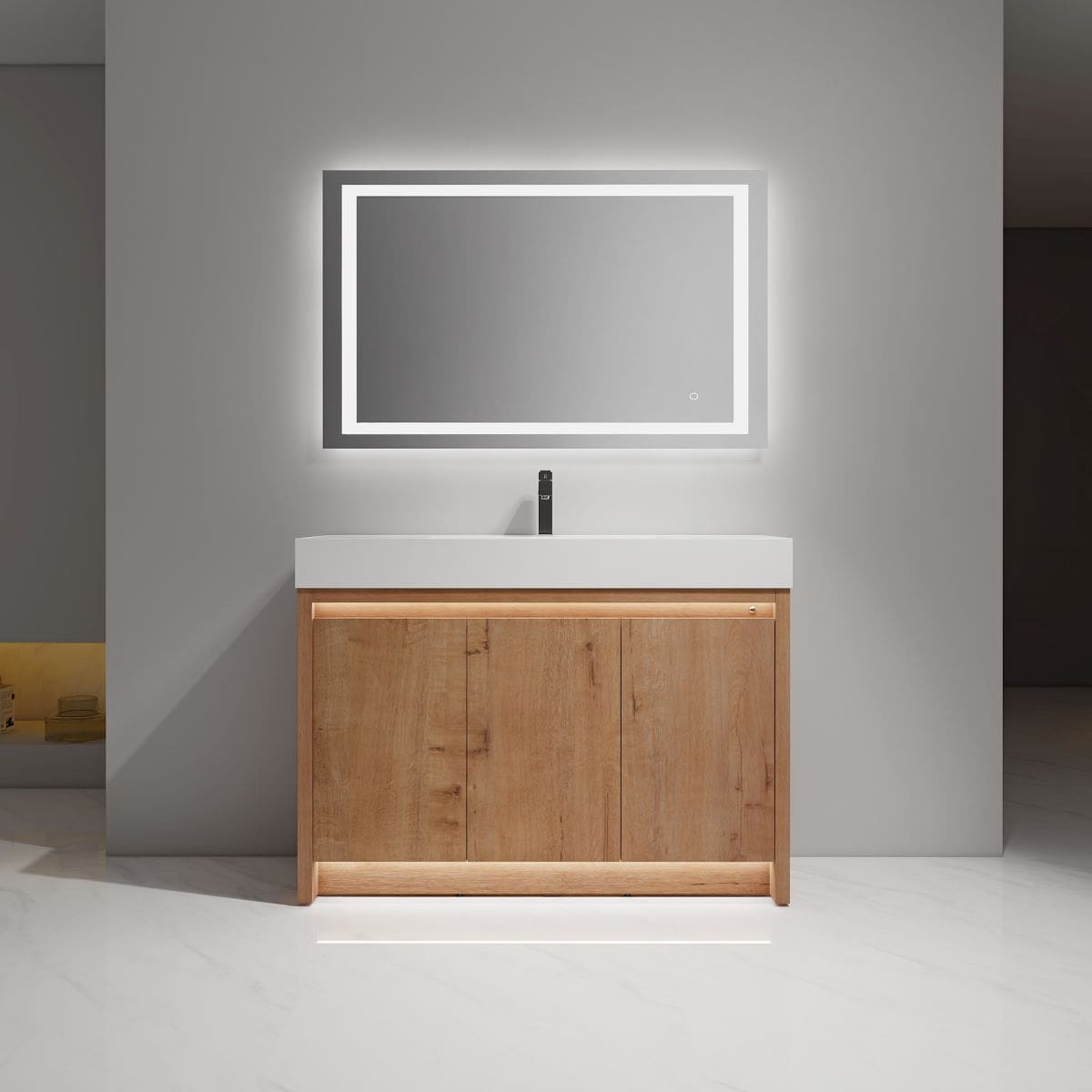 Capri 48″ Vanity Dual LED Illuminated Cabinets