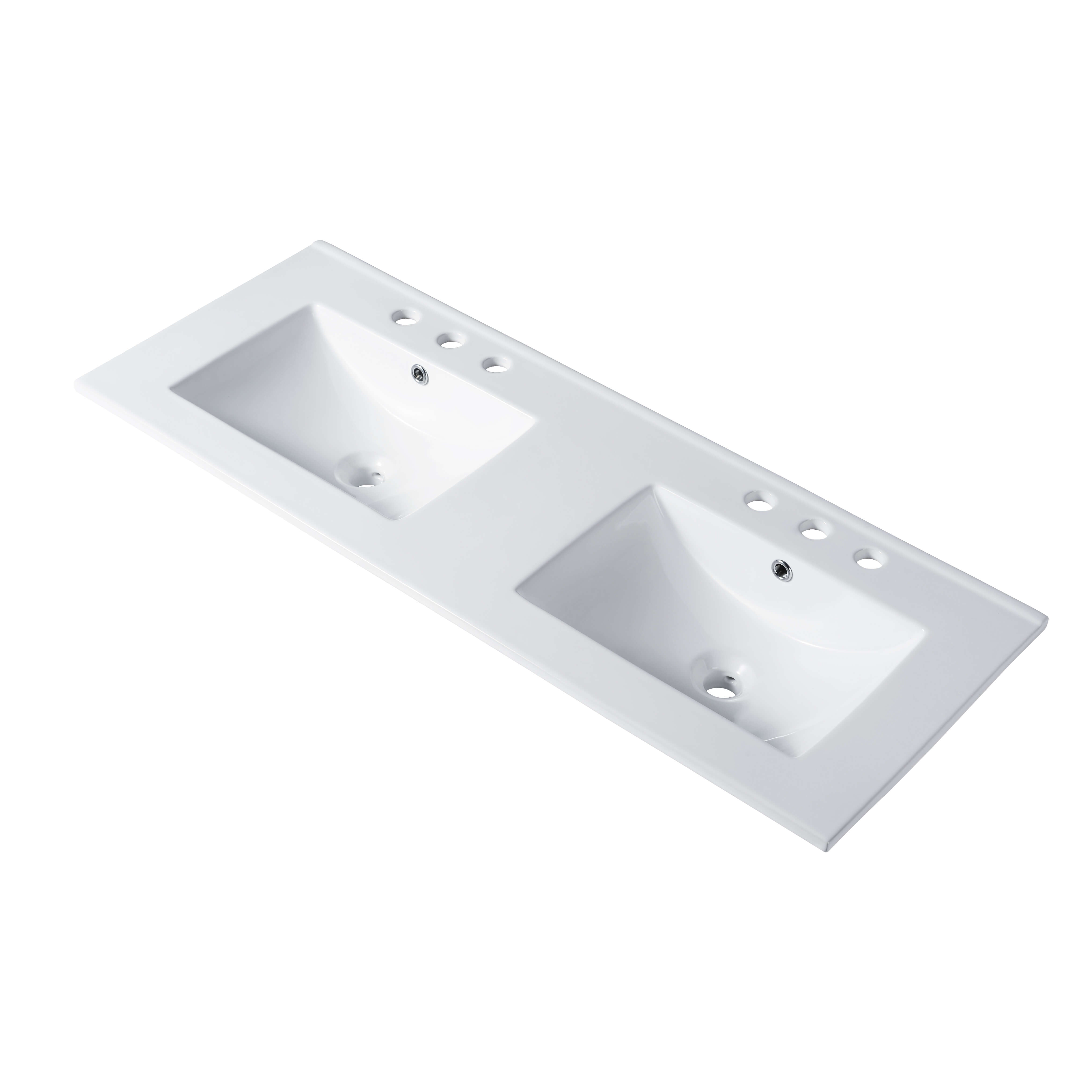 Ceramic Basin 48″ by 18″ - Double Sink Three holes