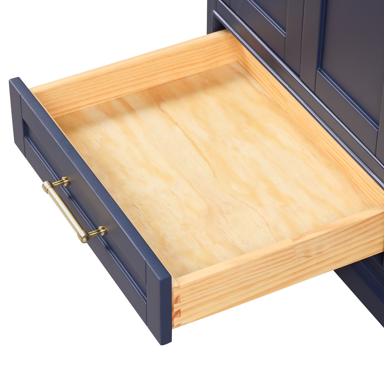 Copenhagen 36″ Bathroom Vanity with Marble Countertop and Ceramic Sink - Contemporary Bathroom Vanity