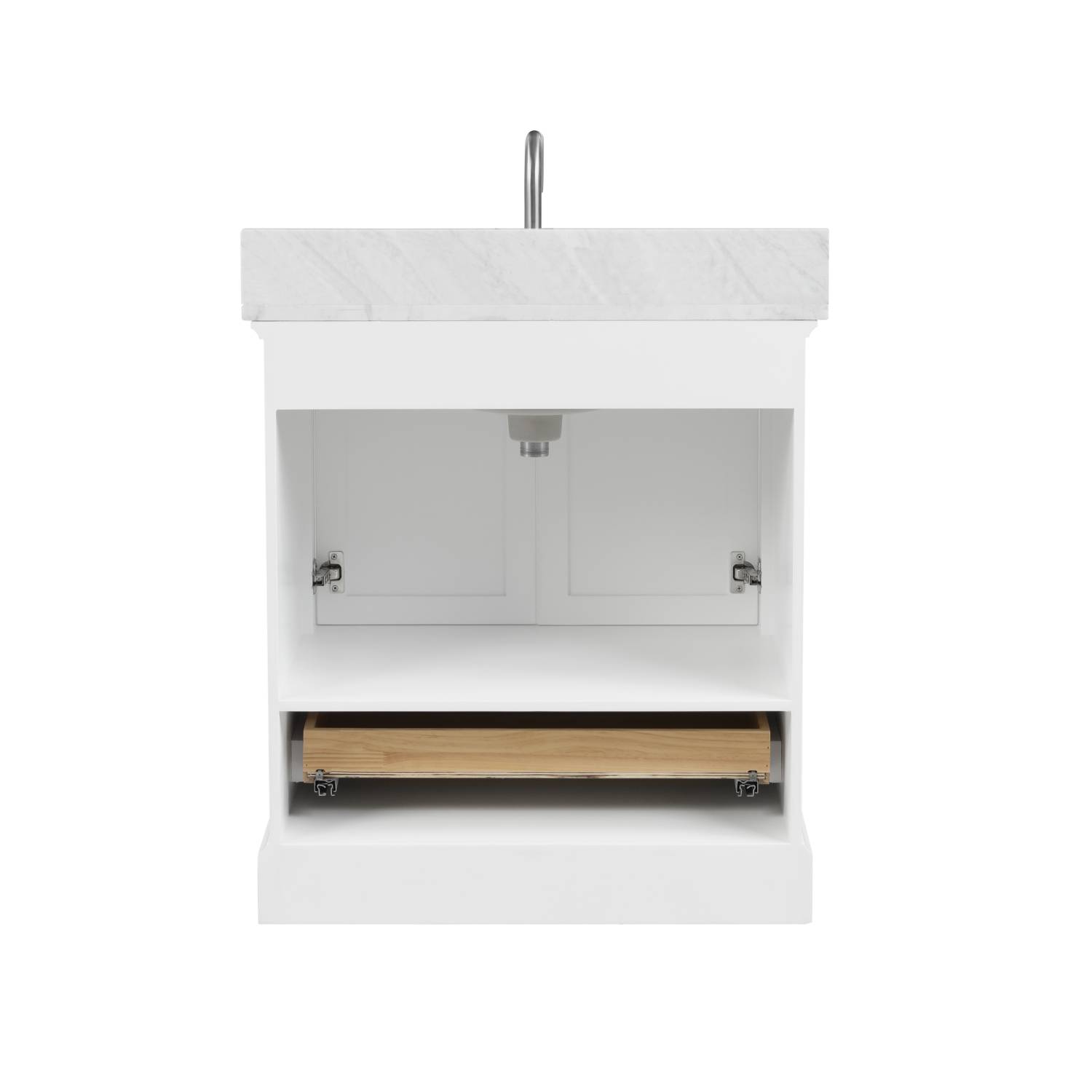 Copenhagen 30″ Bathroom Vanity with Marble Countertop - Contemporary Bathroom Vanity