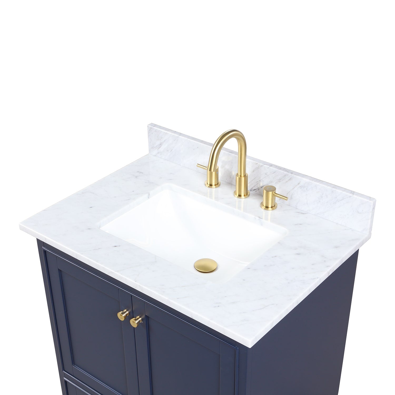 Copenhagen 30″ Bathroom Vanity with Marble Countertop - Contemporary Bathroom Vanity