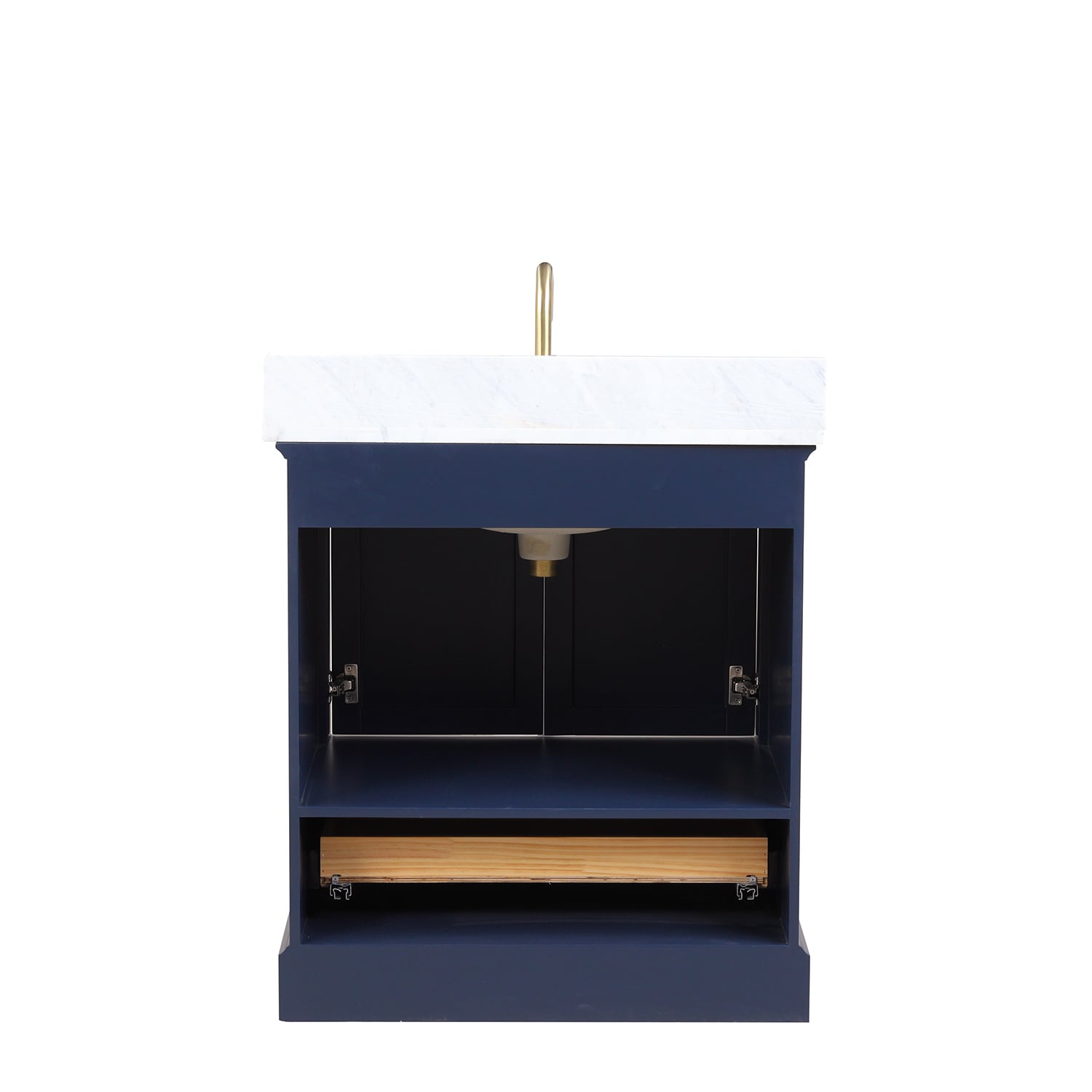 Copenhagen 30″ Bathroom Vanity with Marble Countertop - Contemporary Bathroom Vanity