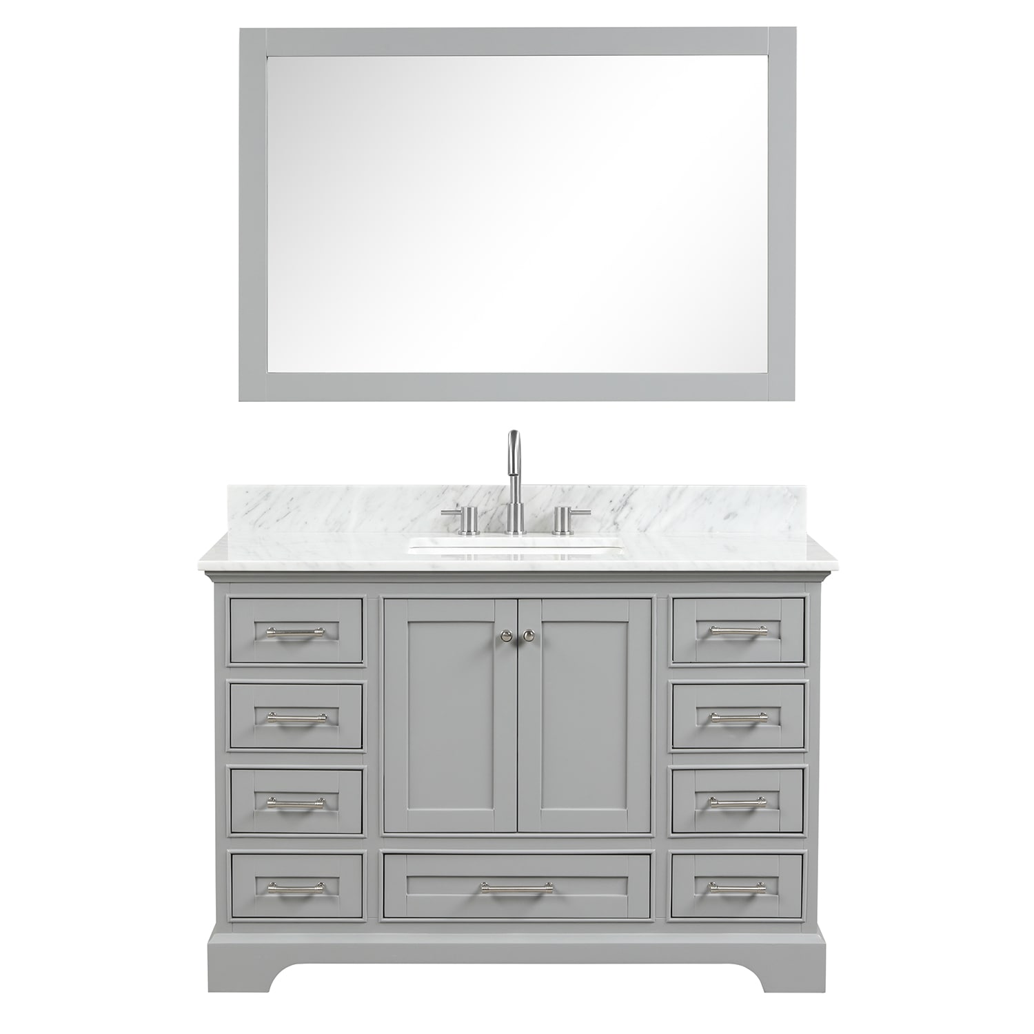 Copenhagen 48″ Bathroom Vanity with Single Sink Marble Top - Contemporary Bathroom Vanity