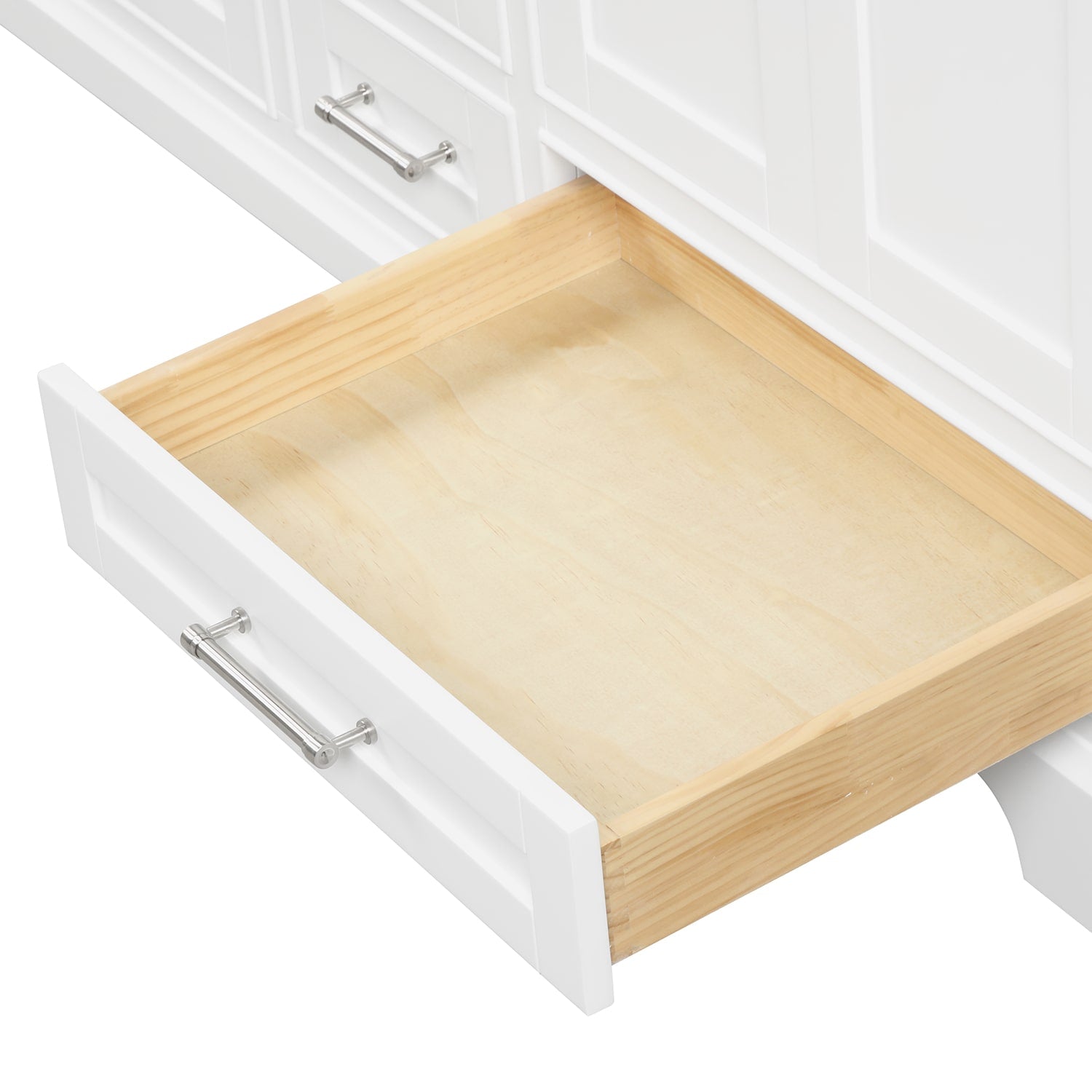 Copenhagen 60″ Bathroom Vanity with Marble Countertop Double Sink - Contemporary Bathroom Vanity